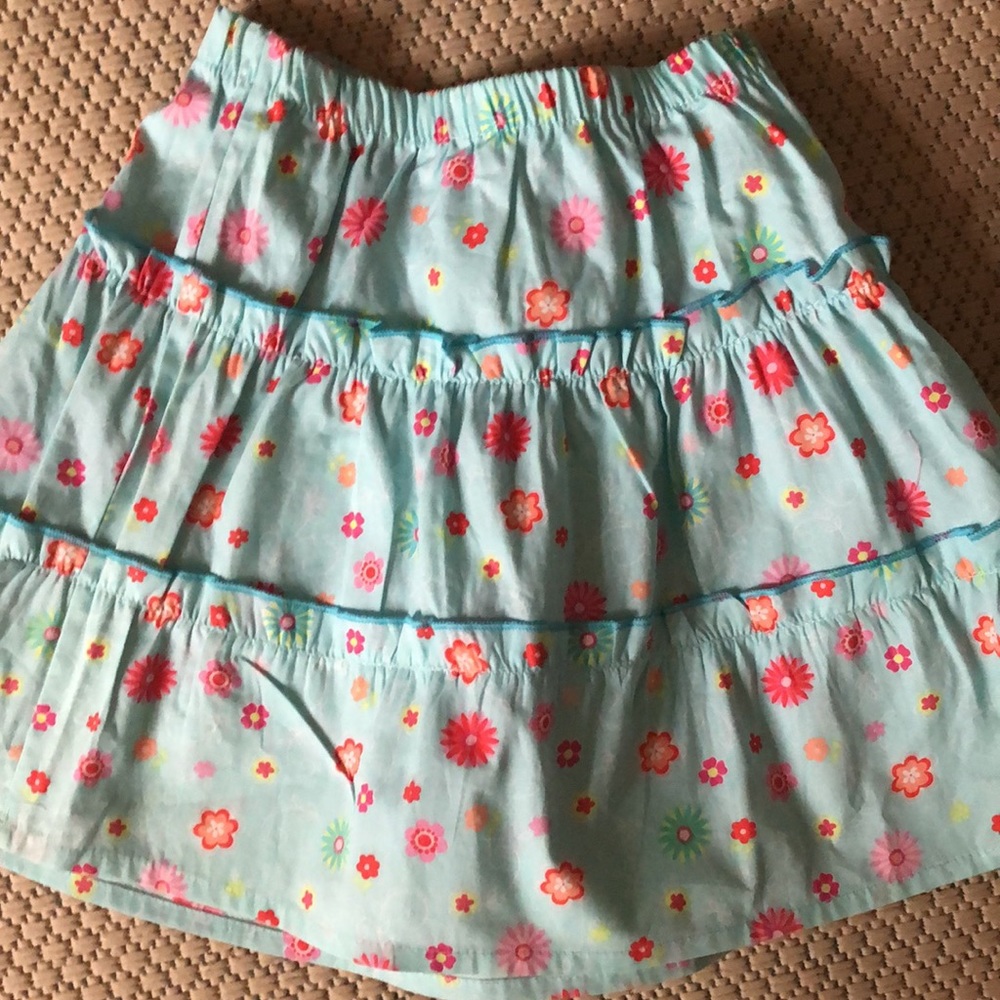 Skirt toddler girls new size 3T cotton elastic waist floral Disney